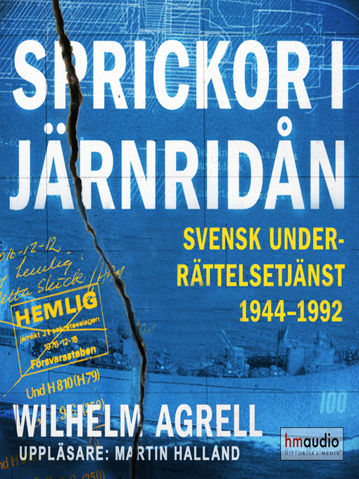 Titeldetaljer för Sprickor i järnridån. Svensk underrättelsetjänst 1944–1992 av Wilhelm Agrell - Tillgänglig